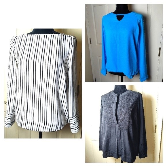 Bundle of 3 dress / office tops - please read description - Picture 1 of 16